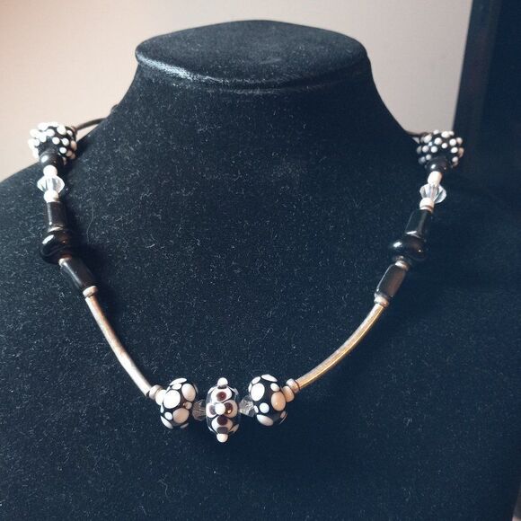 Vintage Lamp Work Necklace - Picture 1 of 11